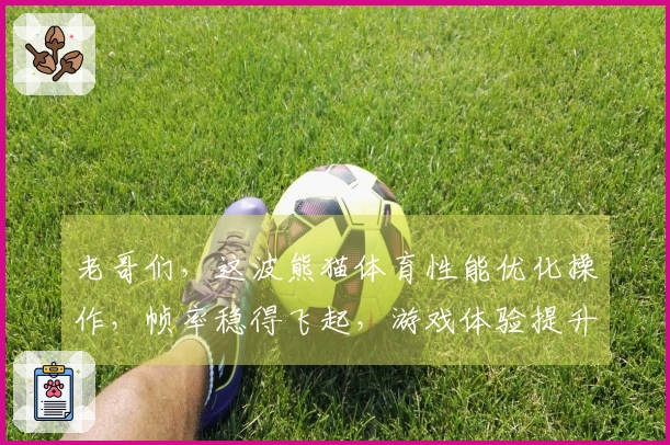 老哥们，这波熊猫体育性能优化操作，帧率稳得飞起，游戏体验提升不止一点点！